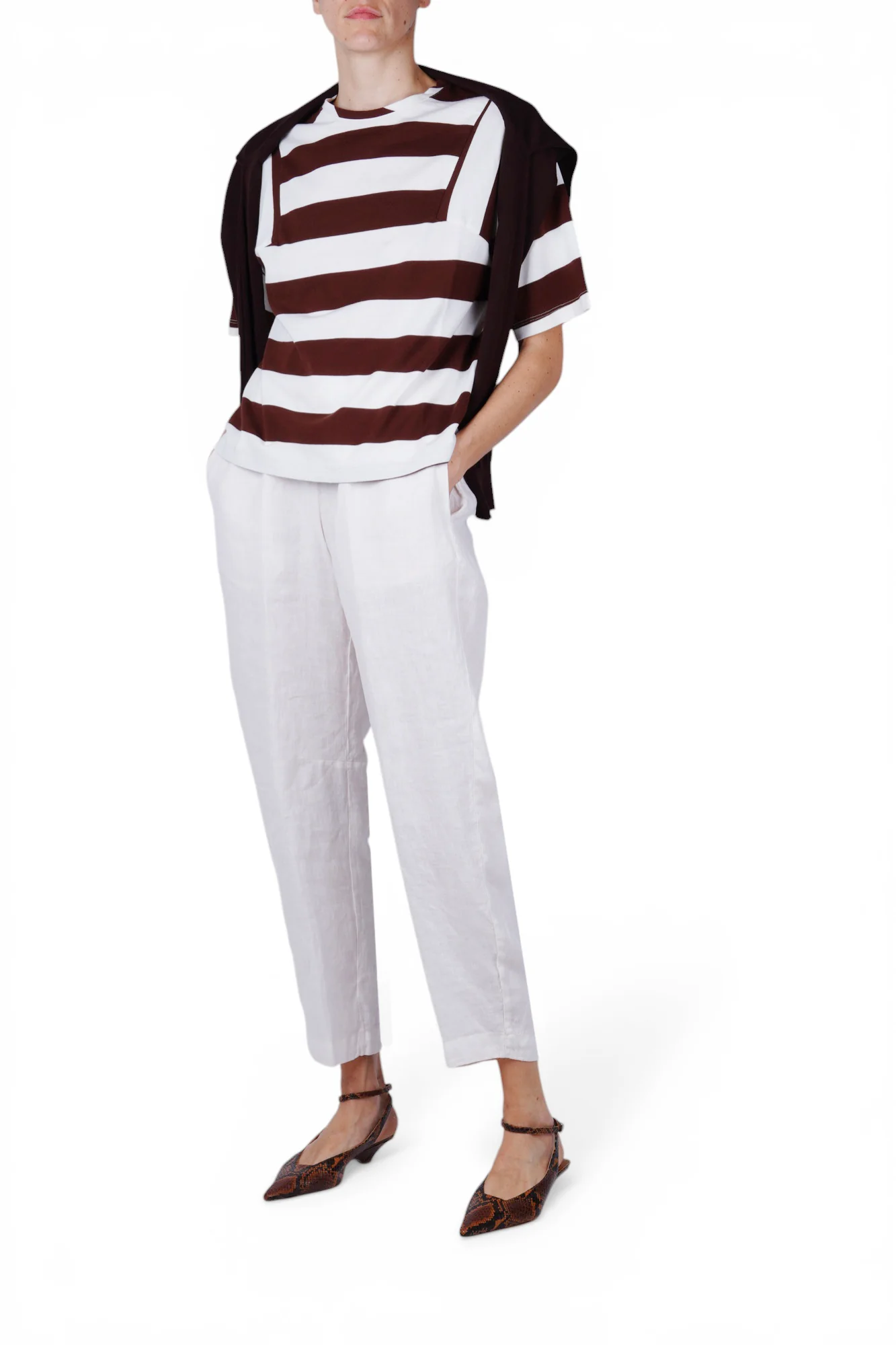 Solotre - T-shirt - 470682 - Moro/Bianco - Image 2
